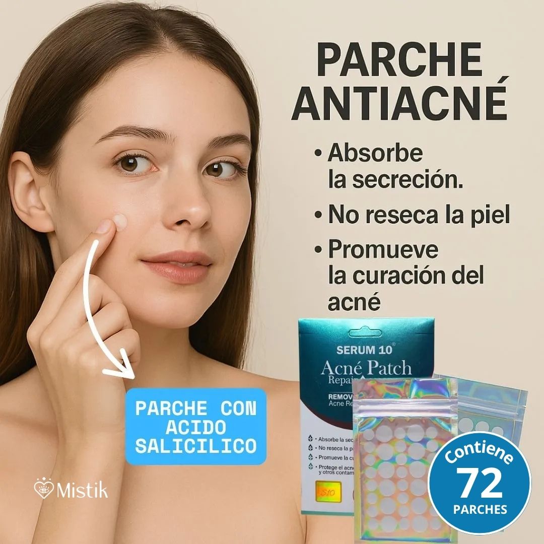 Kit Bye Bye Acné. Parches invisibles con Ácido Salicílico + Jabón exfoliante de Sal de Sal Rosa y Centella