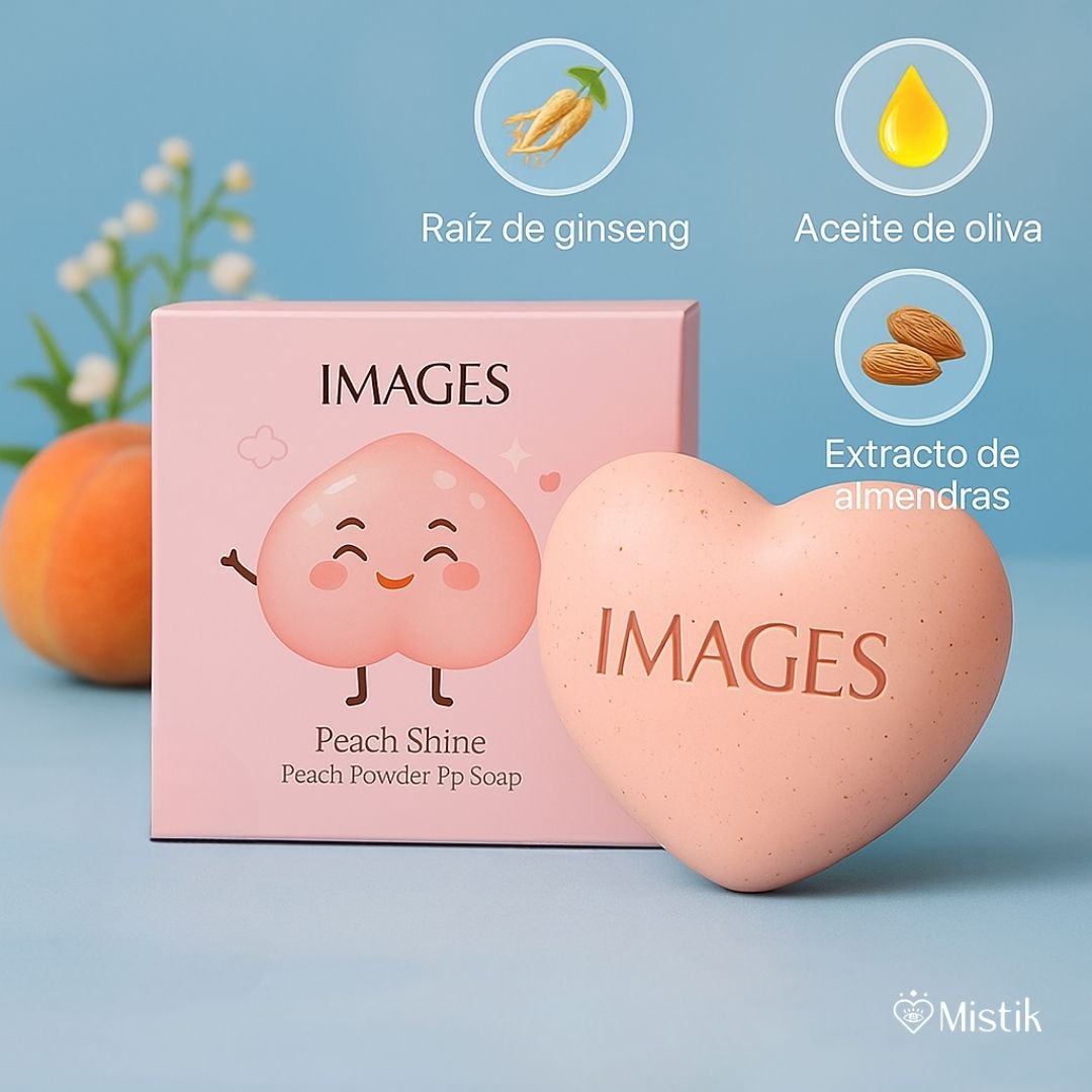 2 Jabones Peachy Clean para tu Zona V - Aclarante Hipoalergénico con Aroma a Durazno 🍑