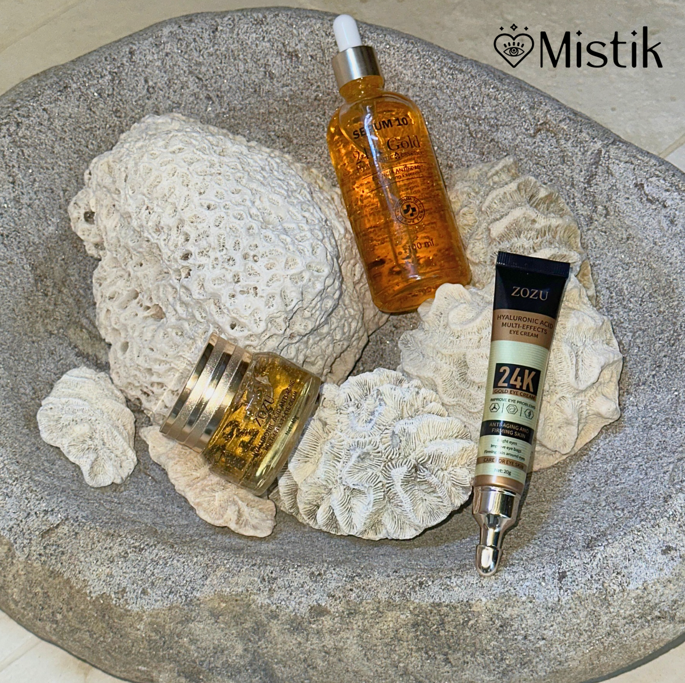 1 Kit Renacer d'Oro 24k - Serum 10, Crema y Contorno de ojos