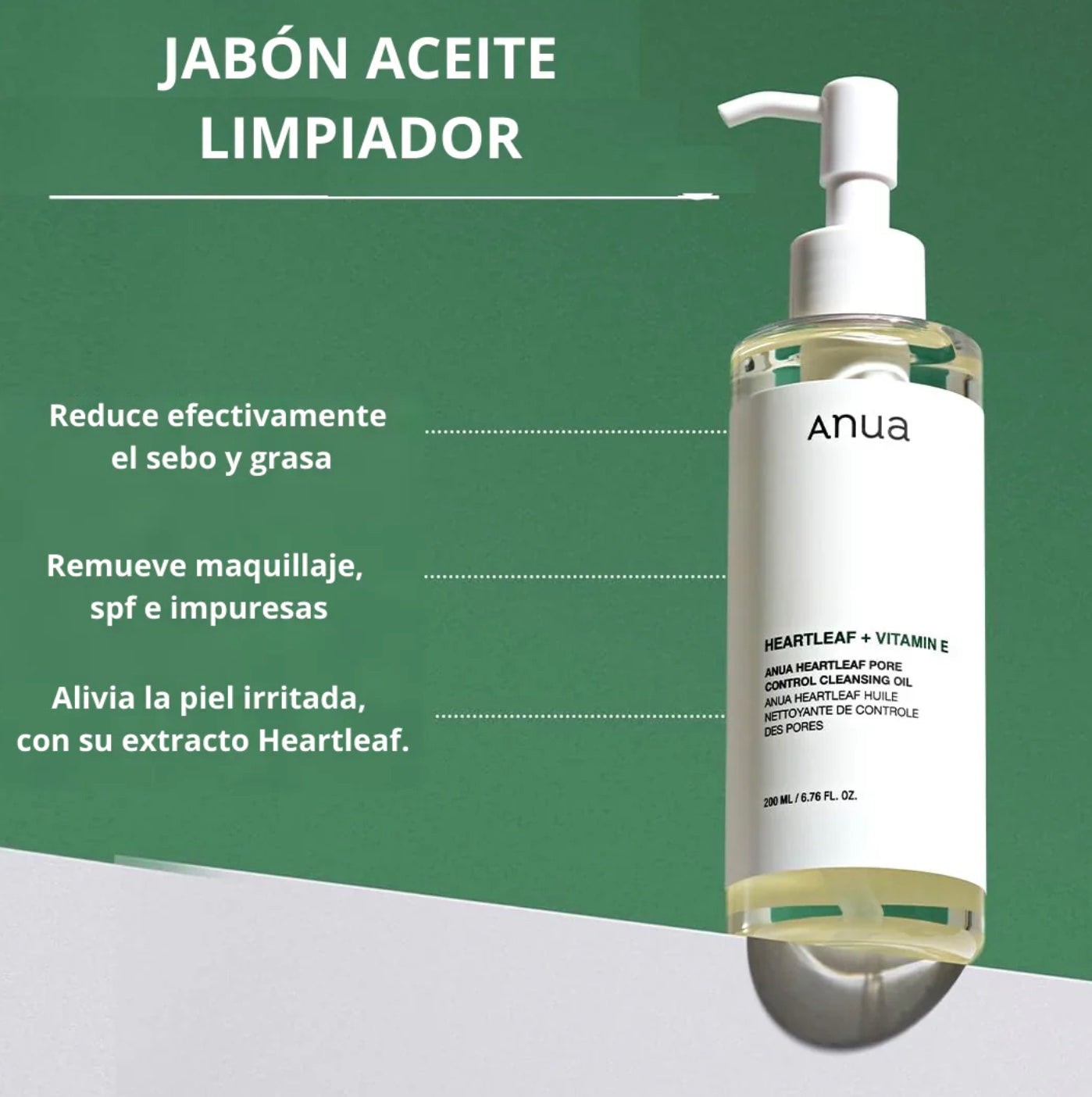 🌿 Pure Skin Anua™ – Aceite Limpiador Coreano para el Control de Poros ✨