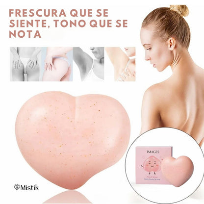 2 Jabones Peachy Clean para tu Zona V - Aclarante Hipoalergénico con Aroma a Durazno 🍑