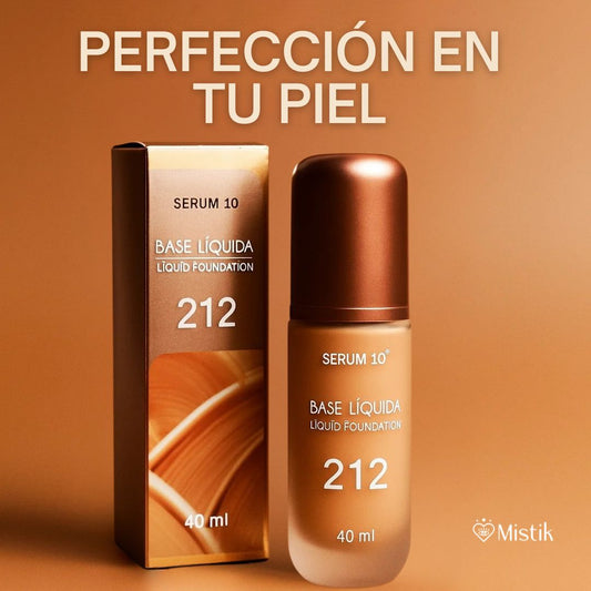 Base Líquida Serum 10® 212 – Luminosidad y Protección Todo el Día