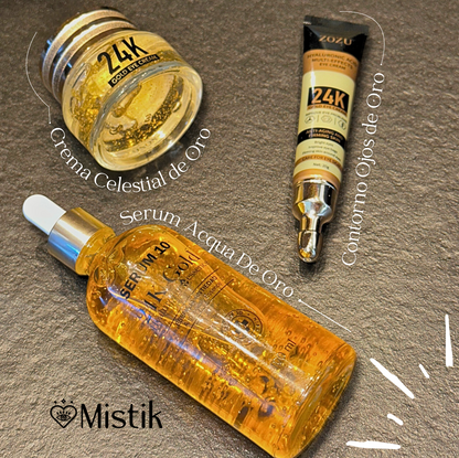 1 Kit Renacer d'Oro 24k - Serum 10, Crema y Contorno de ojos