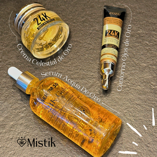 1 Kit Renacer d'Oro 24k - Serum 10, Crema y Contorno de ojos