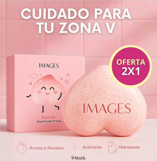 2 Jabones Peachy Clean para tu Zona V - Aclarante Hipoalergénico con Aroma a Durazno 🍑