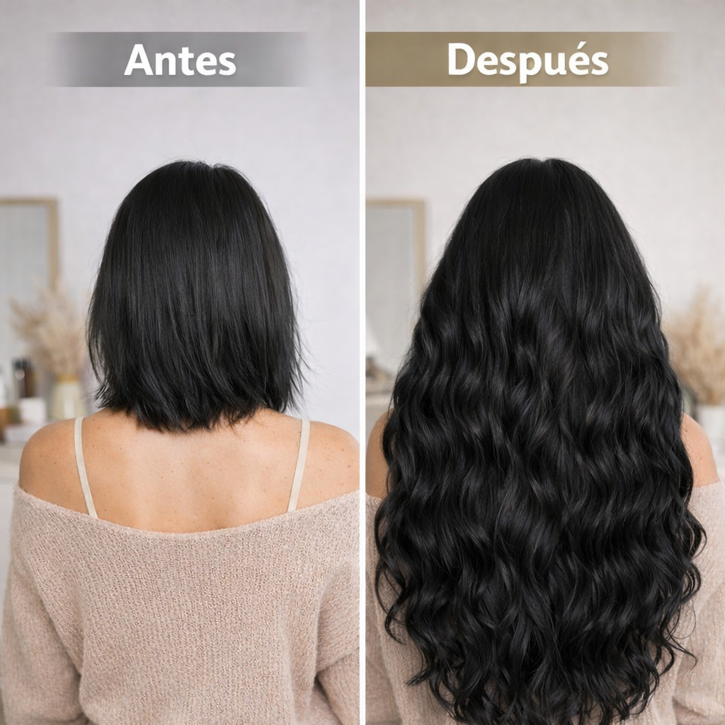 Extensiones de Cabello Semi Humanas Onduladas Luxe